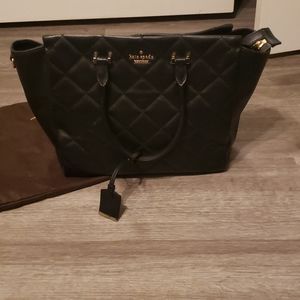 Black Kate Spade quilted satchel